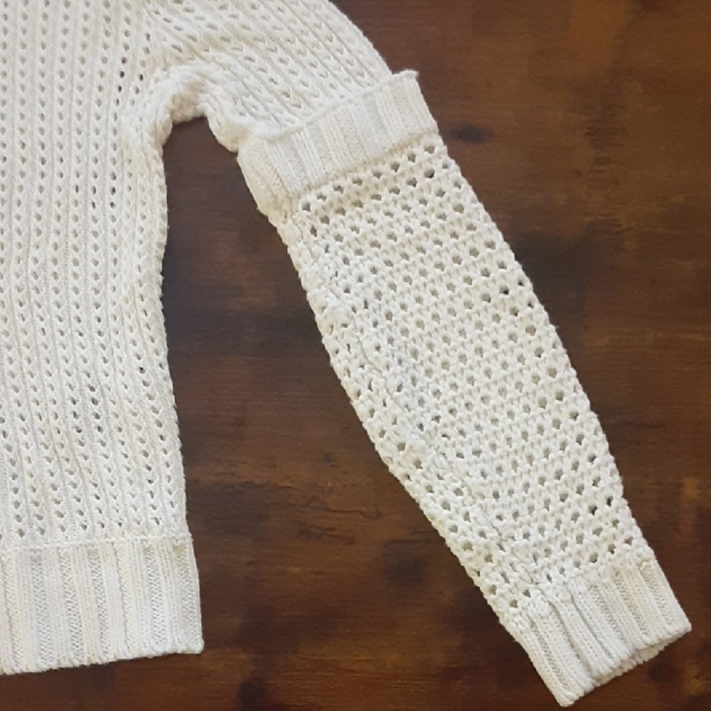 Women's Cream Open-Knit Sweater brand AKNVAS - Picture 4 of 11